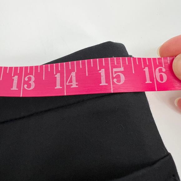 Akris punto Franca Mid Rise Cropped Pants Women US 8 Black Cotton Blend Slim Fit - Picture 11 of 13